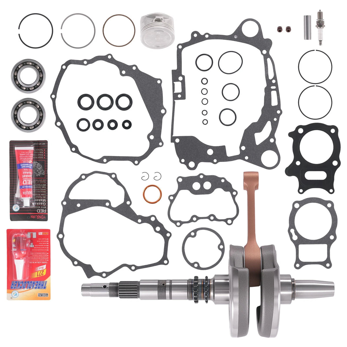 Engine Rebuild Kit for Honda TRX250 Recon (2002–2014) Crankshaft Piston Gasket
