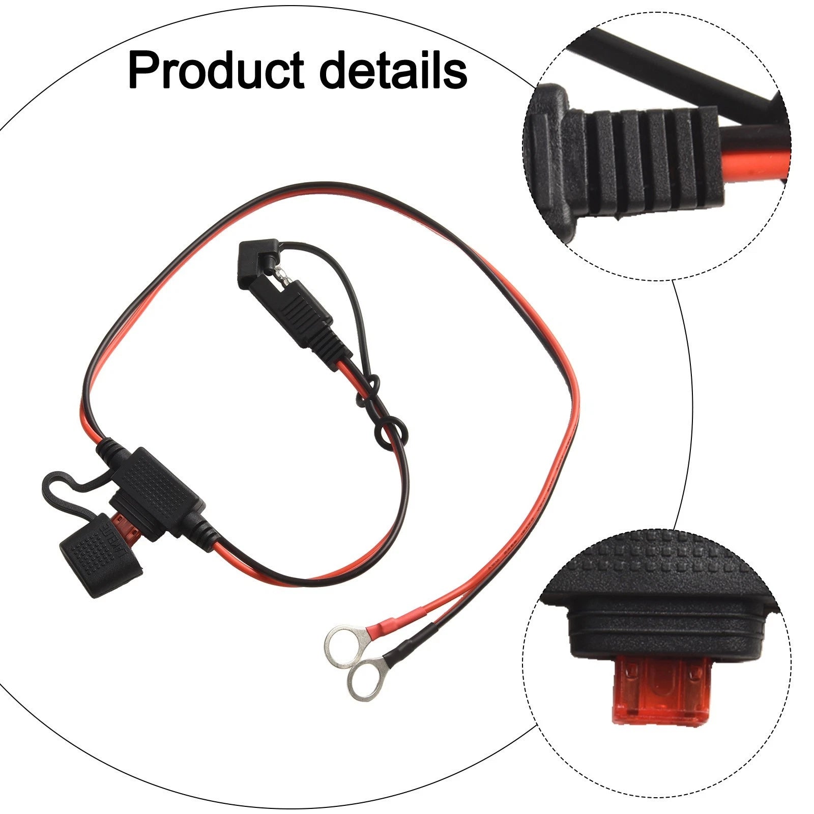 SAE to USB Charger Cable Adapter Kit for Motorcycle (Compact, Waterproof)