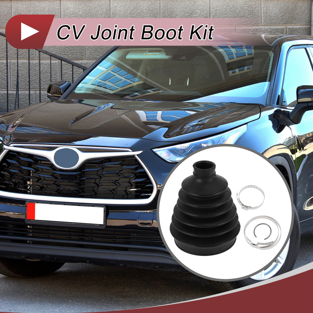 Outer CV Joint Boot Kit with Clamps for Toyota Highlander (2008–2013)