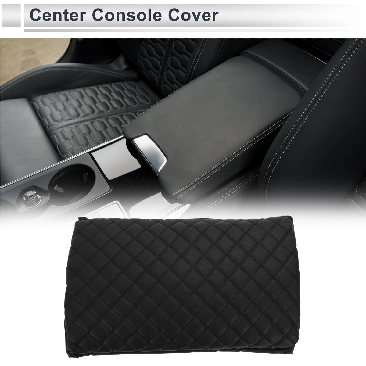 Center Console Cover for Tesla Model 3/Model Y (2017–2023) Black 1 Pc