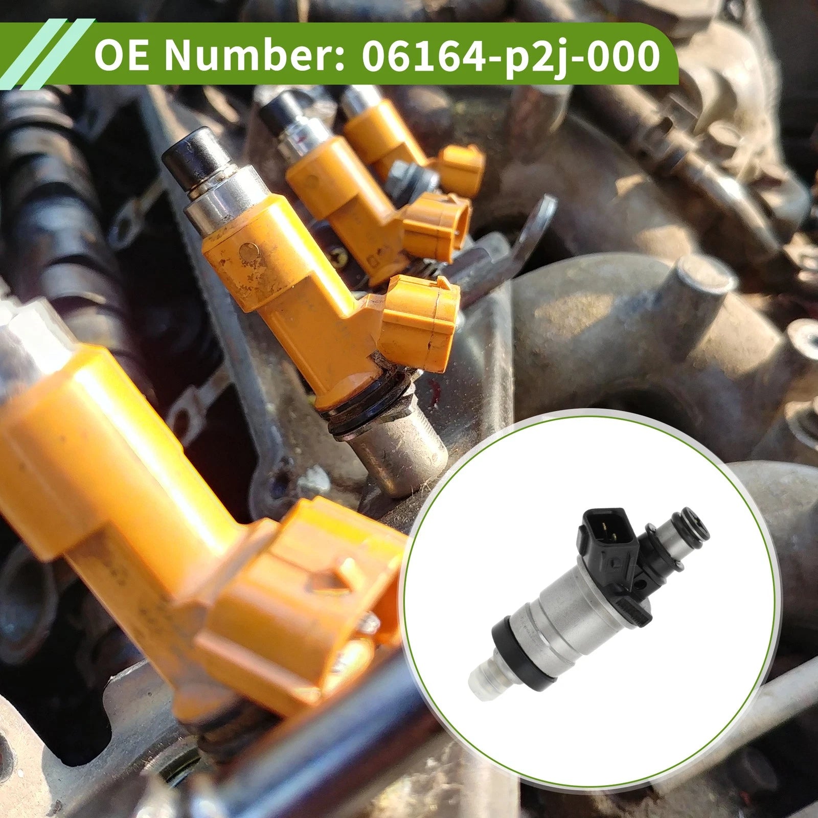 Fuel Injector Replacement for Honda Civic Si 1.6L (1999–2000) 1 Pc Black