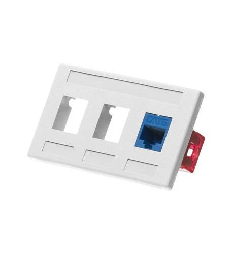 3-Port Faceplate for Icc IC107FM3WH
