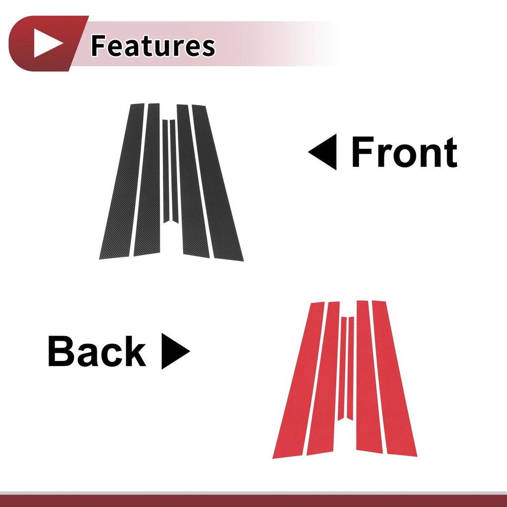 Door Pillar Window Trim Left Right Front Rear Kit for Mitsubishi Lancer (2002–2007)