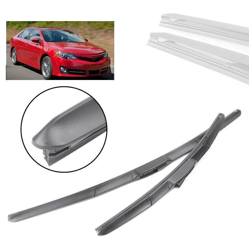 Set of 2 Bracketless Windshield Wiper Blades for Toyota Camry XV50 (2012–2017)