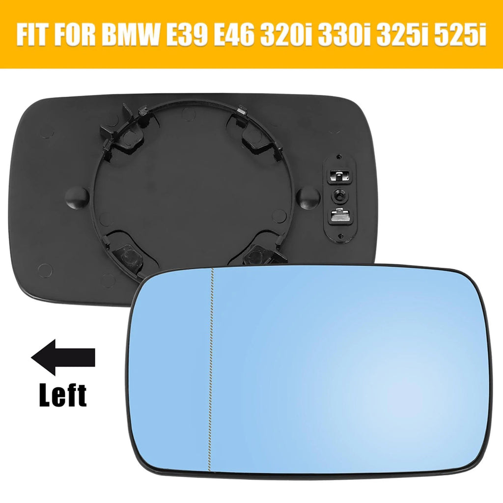 Left Side Heated Mirror w Backing Plate for BMW E39 E46 330i 325i (1998–2005)