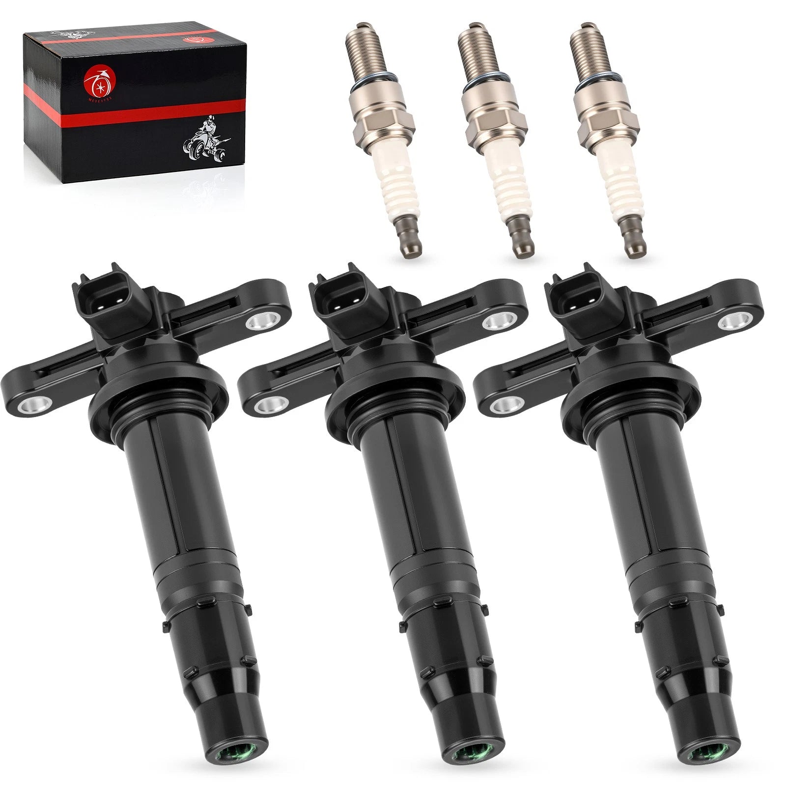 3X Ignition Coil & 3X Spark Plugs for Yamaha YXZ1000R (2016–2024)