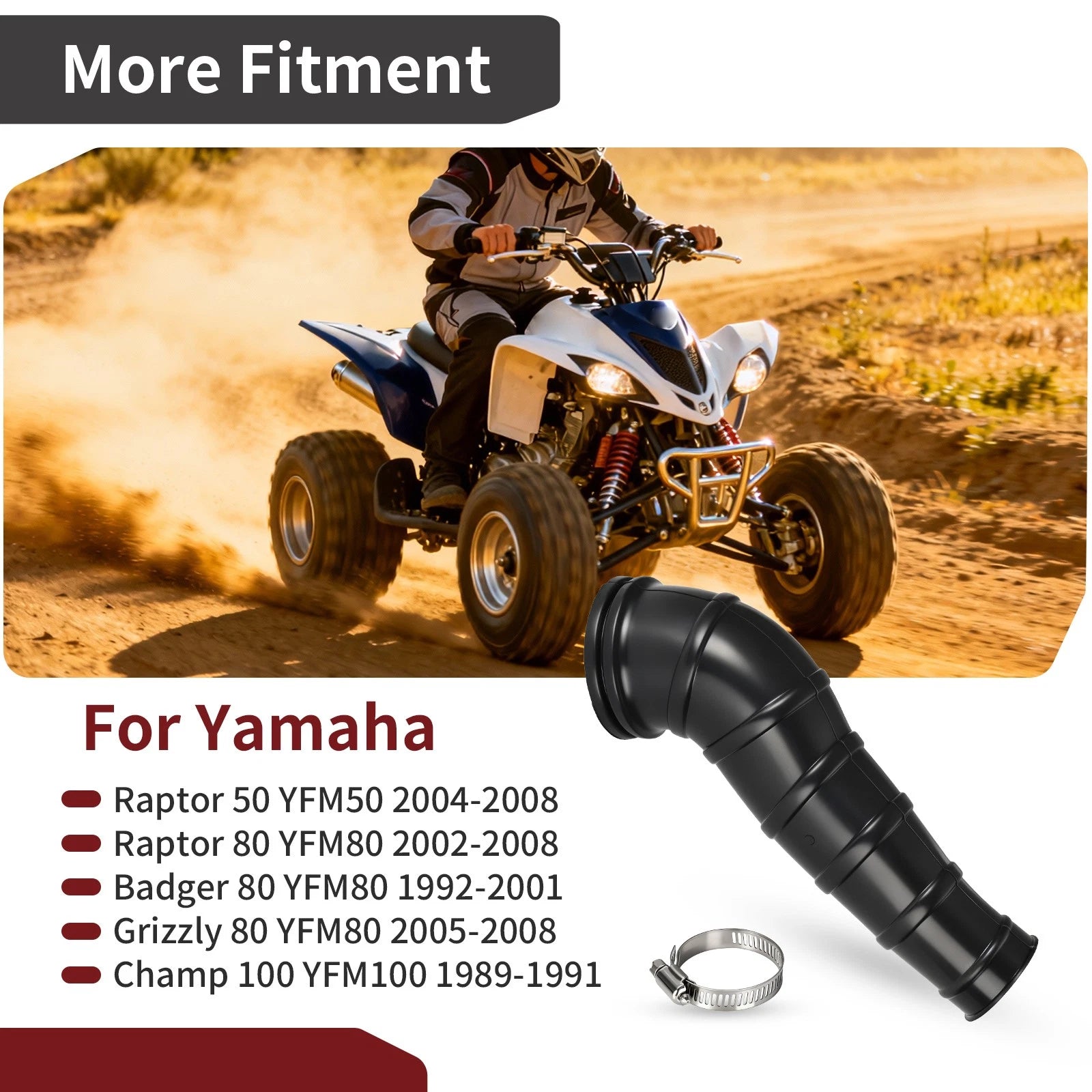 3GB-14453-00-00 Air Joint Intake Boot for Yamaha Raptor 50/80 (2002–2008)