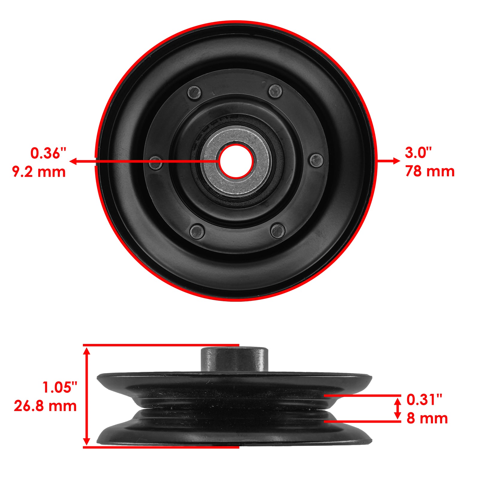 Deck Belt V Idler Pulley Replacement for Husqvarna GTH225 (2005–2018)