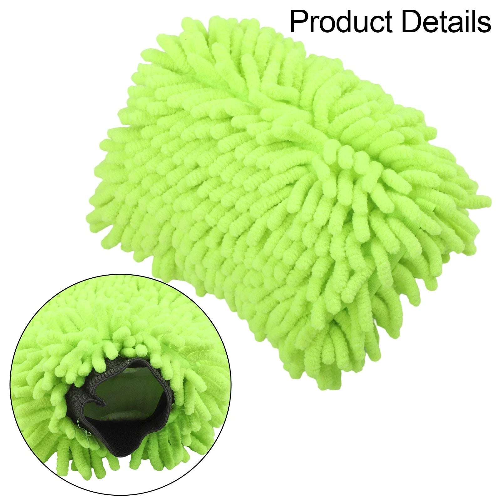 2X Chenille Microfiber Car Washing Gloves for Motorcycle Use