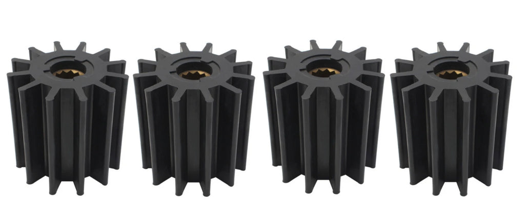 4X Water Pump Neoprene Impeller for Volvo Penta (3830459, Jabsco 17938-0001)
