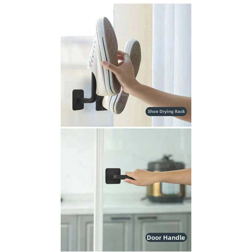 Sticky Wall Hook Black 24x30cm No Drill for Kitchen Bathroom (2023)