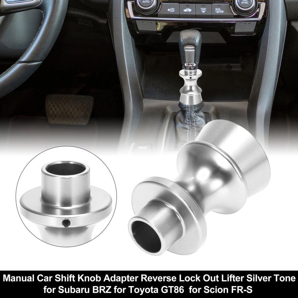 Shift Knob Reverse Lockout Lifter for Subaru BRZ and Toyota Silver Tone (2013–2020)