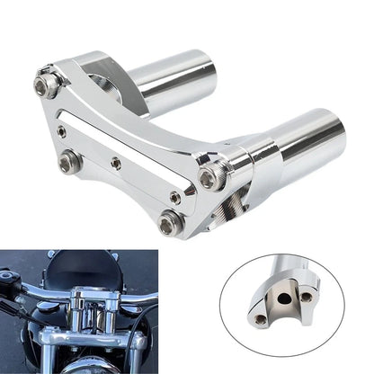 3.5" Chrome Handlebar Riser & Top Clamp for Harley Dyna Tour Road Glide