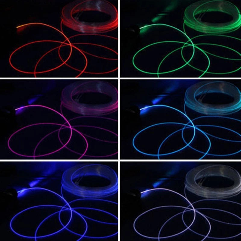 PMMA Side Glow Optic Fiber Cable for Car LED Lights (1.5/2/3/4mm)