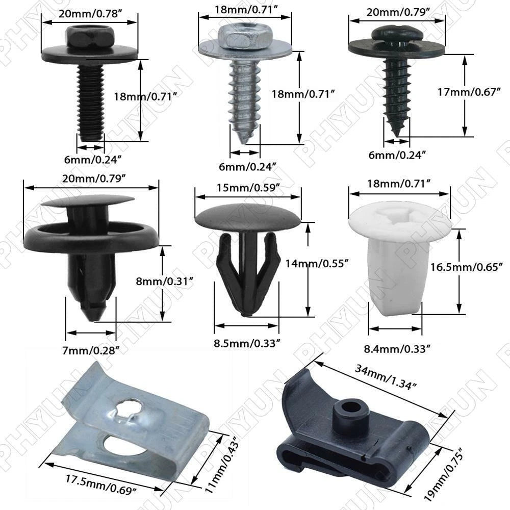 Engine Under Body Cover Clips for Toyota Lexus (2000–2023)