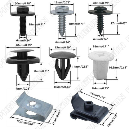Engine Under Body Cover Clips for Toyota Lexus (2000–2023)