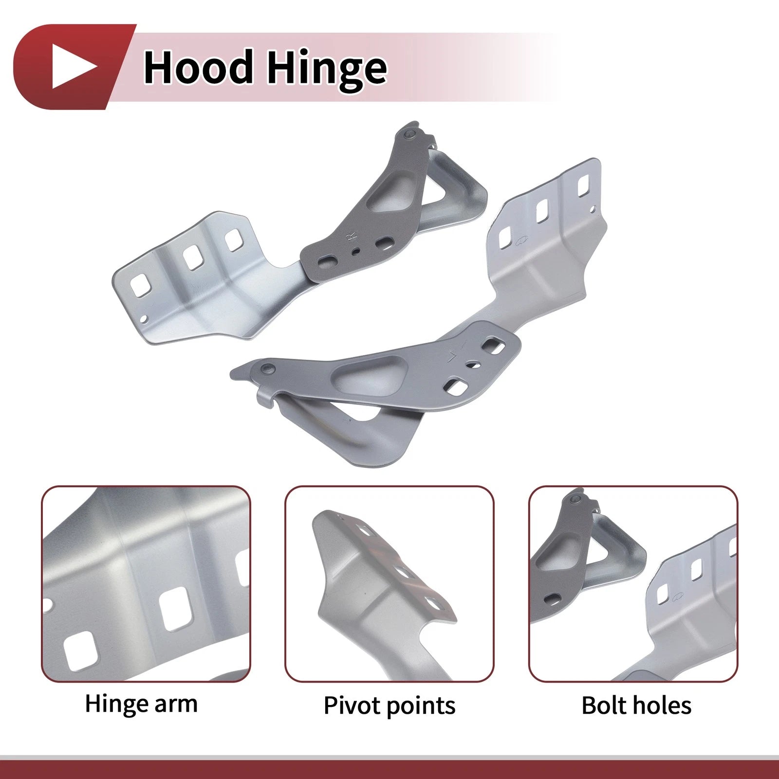 Hood Hinge Set for Ford Fusion (2013–2020) Left & Right Side