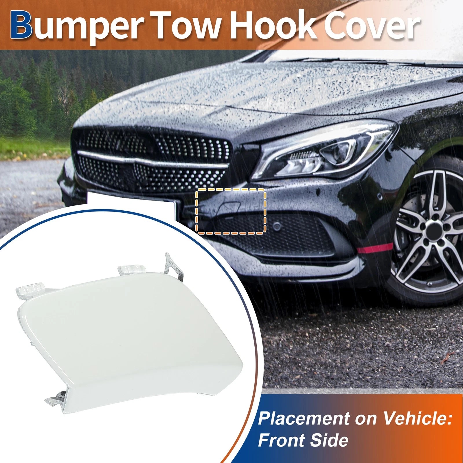 Front Tow Hook Cover Replacement for Mercedes-Benz CLA250 (2014–2019)