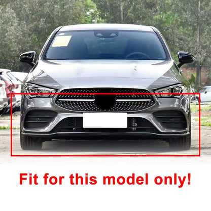 2pc Gloss Black Front Bumper Fin Flaps for Mercedes Benz CLA C118 (2020–Present)