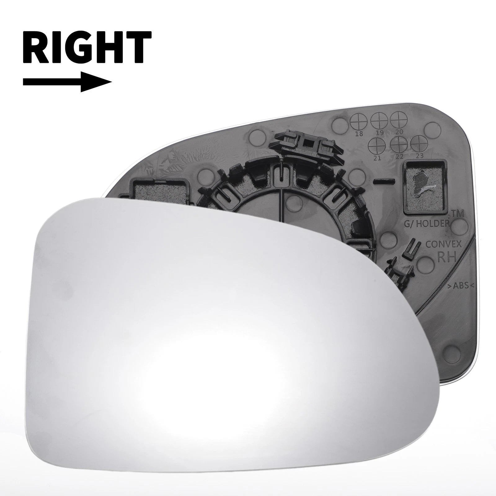 Right Side Mirror Glass Non Heated Replacement for Hyundai Santa Fe (2001–2012)