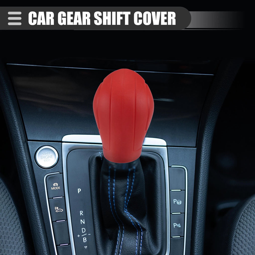 Set of 2 Universal Silicone Gear Shift Covers - Red