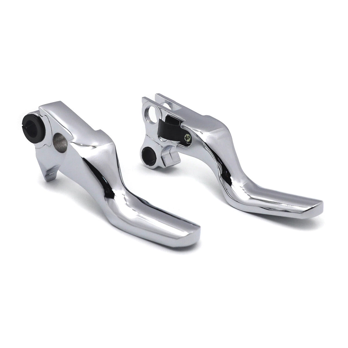Chrome Shorty Brake Clutch Levers for Harley XL/Dyna/Touring/Softail (1996–2007)