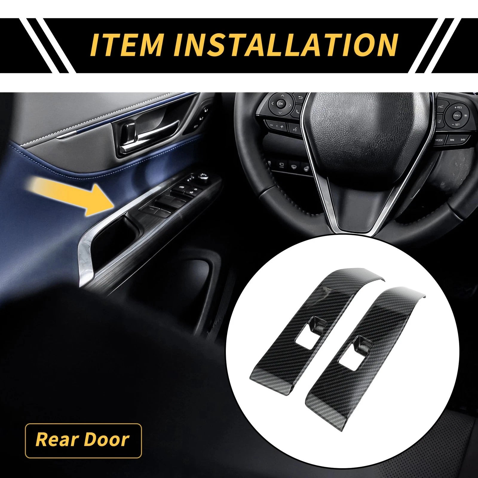 Rear Door Window Switch Panel Replacement for Toyota Tacoma (2016–2023)