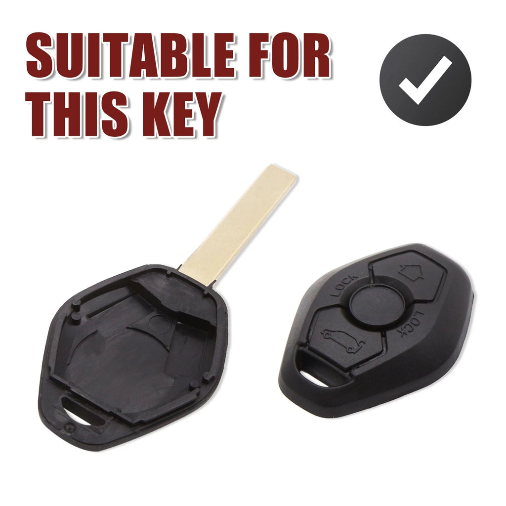 Car Key Fob Shell Case Replacement for BMW 3 5 7 Series E81 E90 (2005–2013)