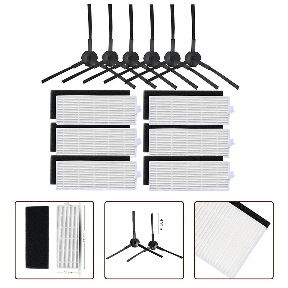 Side Brushes for Household Cleaning Tools (Package Includes Filter)