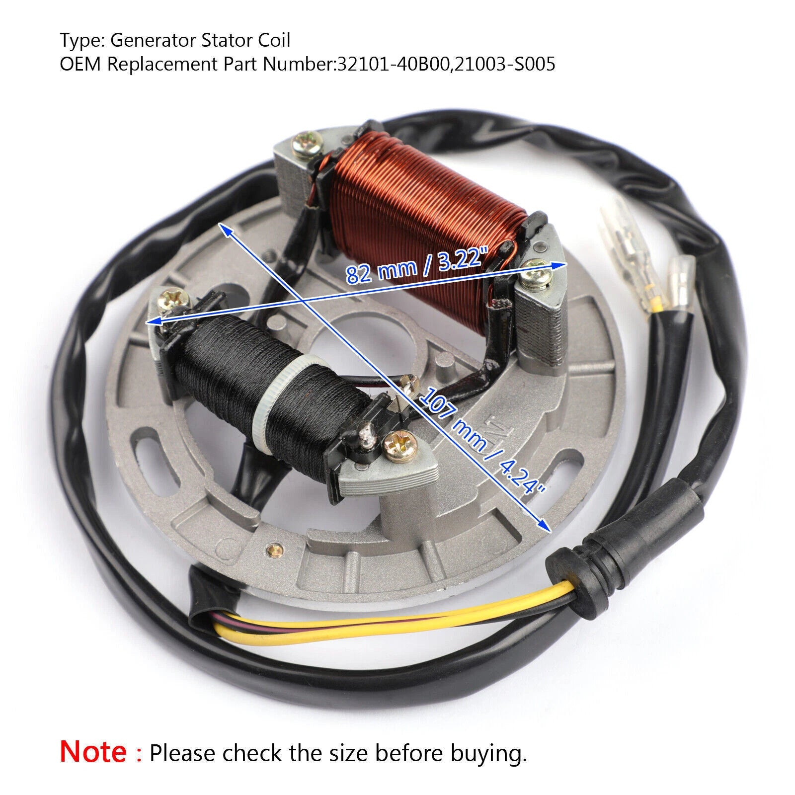 Stator Generator for Suzuki LT80 Quadsport 80 (1987–2006) 32101-40B00