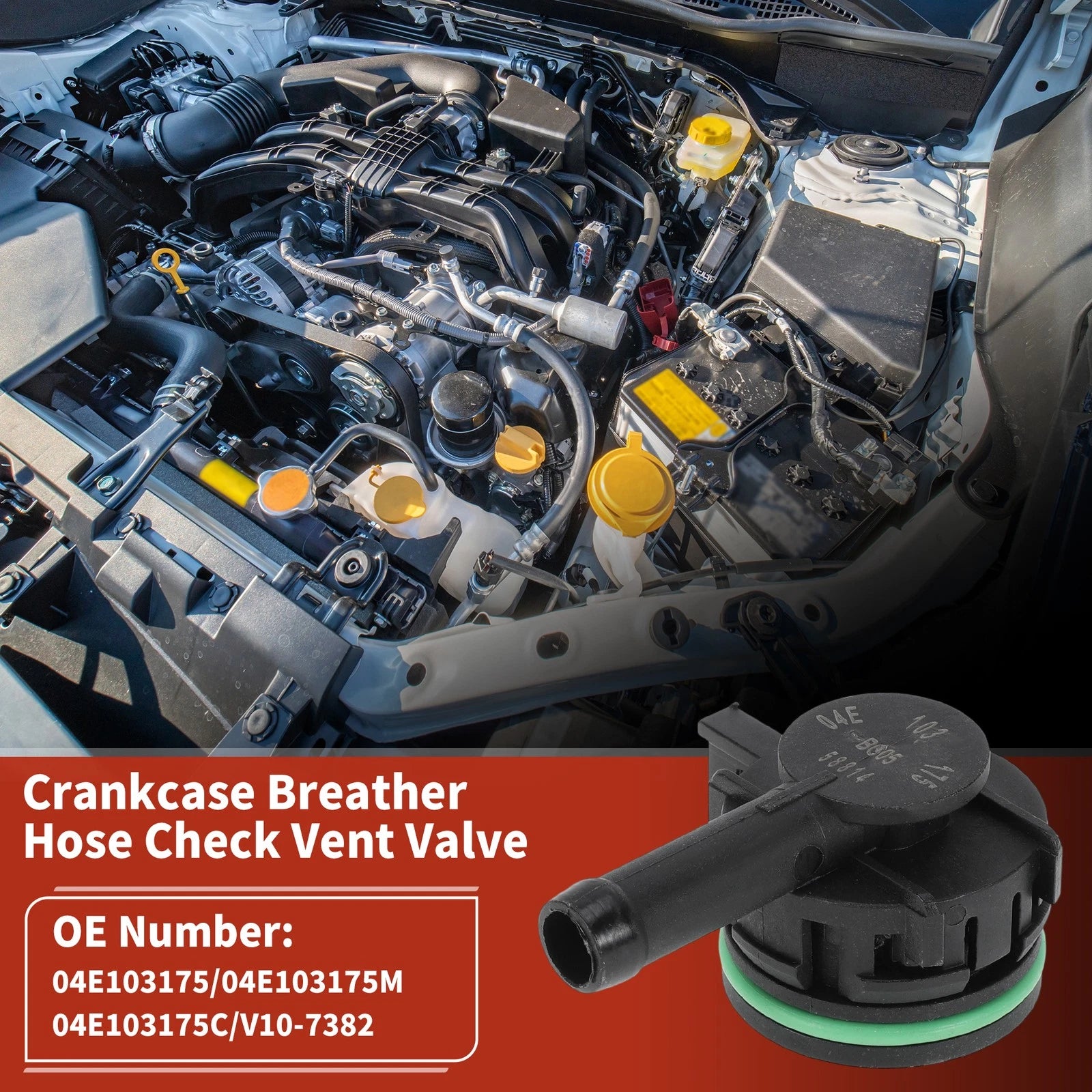 Crankcase Breather Hose Check Vent Valve for Audi A3 Q3 and VW Golf (04)