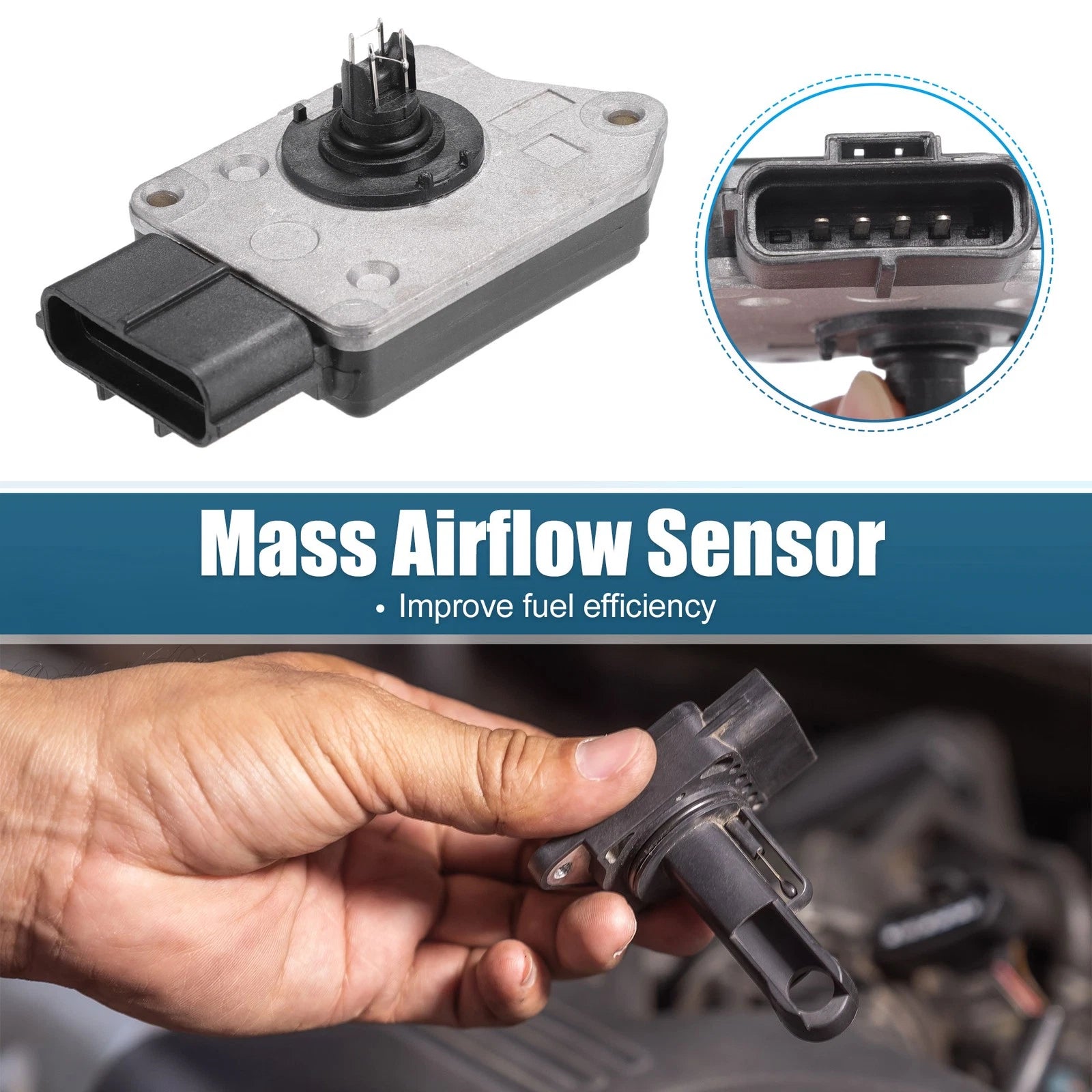 Mass Air Flow Sensor for Ford Expedition (1997–1998) No.F8LF-12B579-AA