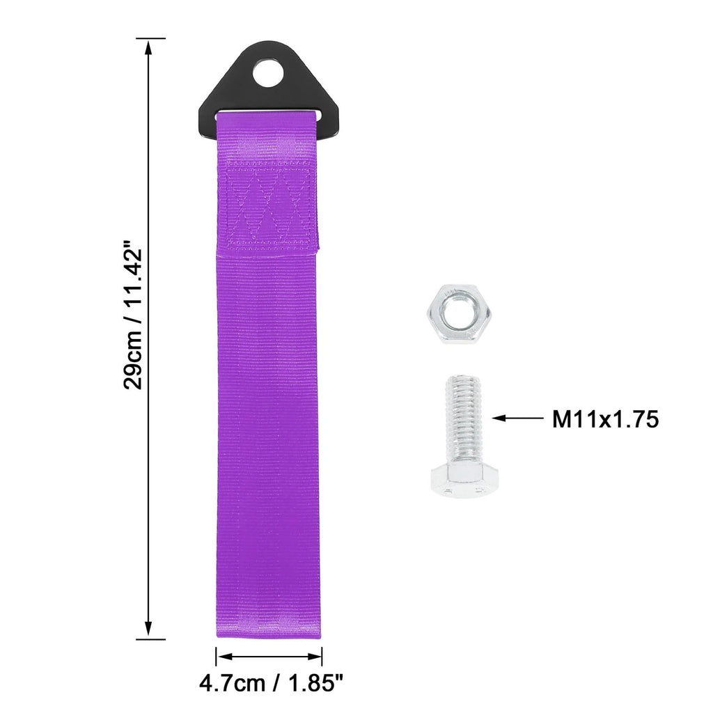 2pc Tow Hook Strap Kit Purple Universal for Car Bumper Trailer Trailer (2000–2025)