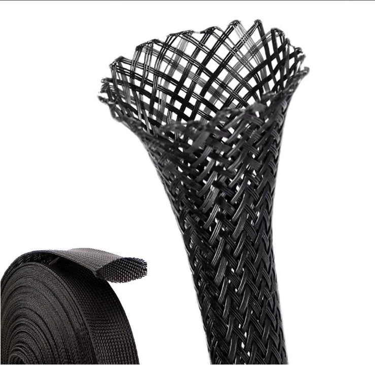 Braided Cable Sleeve Wrap for Automotive Wiring (150% Expandable)