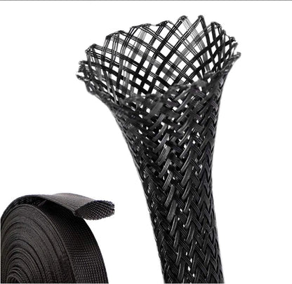 Braided Cable Sleeve Wrap for Automotive Wiring (150% Expandable)