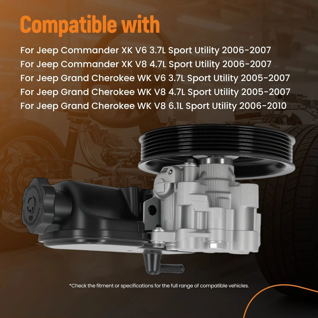 Front Power Steering Pump for Jeep Grand Cherokee, Commander (2005–2007)