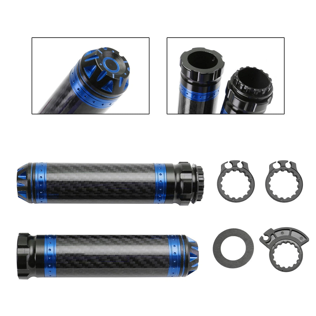 7/8" Motorcycle Handle Bar Grips Universal Blue for Motorcycles (Universal)