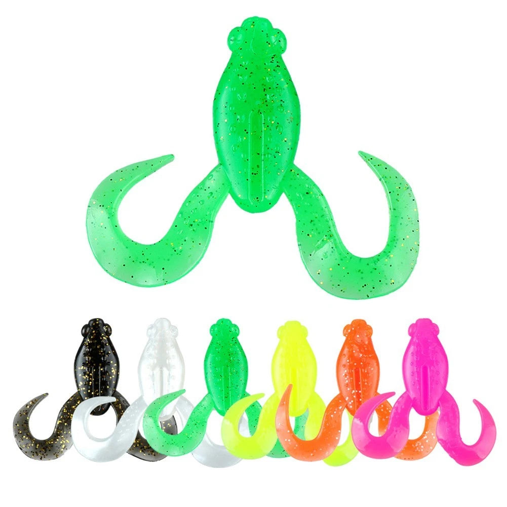 Set of 6 Floating Silicone Frog Baits 5cm 12g for Lakes Rivers