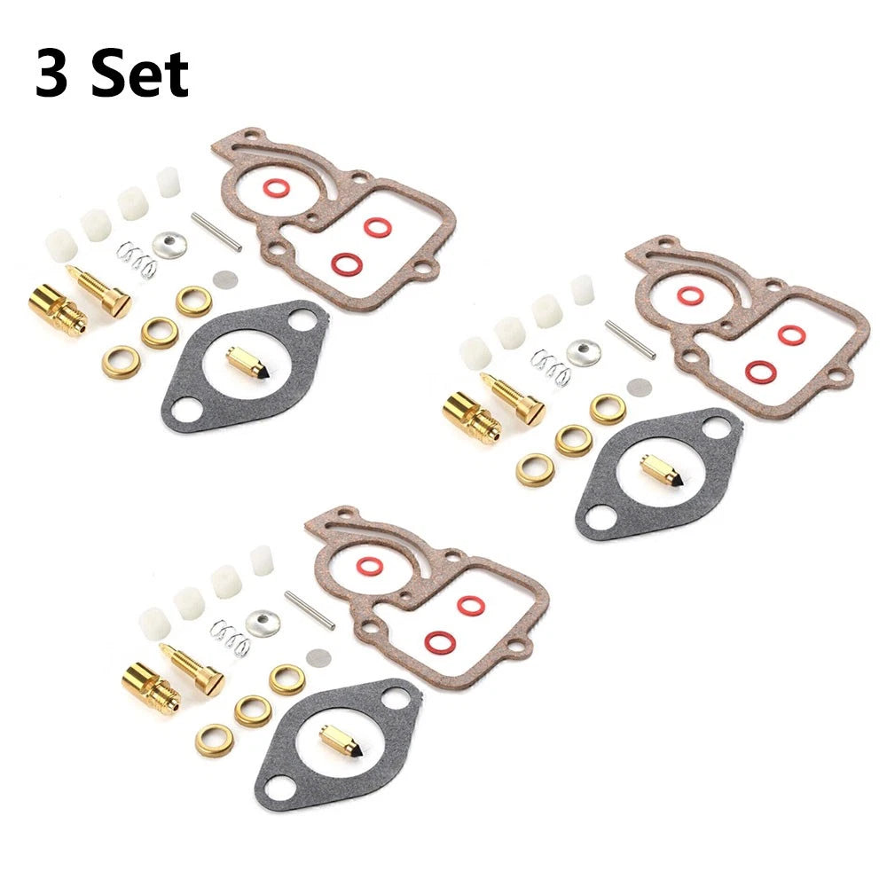 3X Carburetor Repair Kit for Farmall Cub Tractor (251234R94, 364579R91, 355712R91)