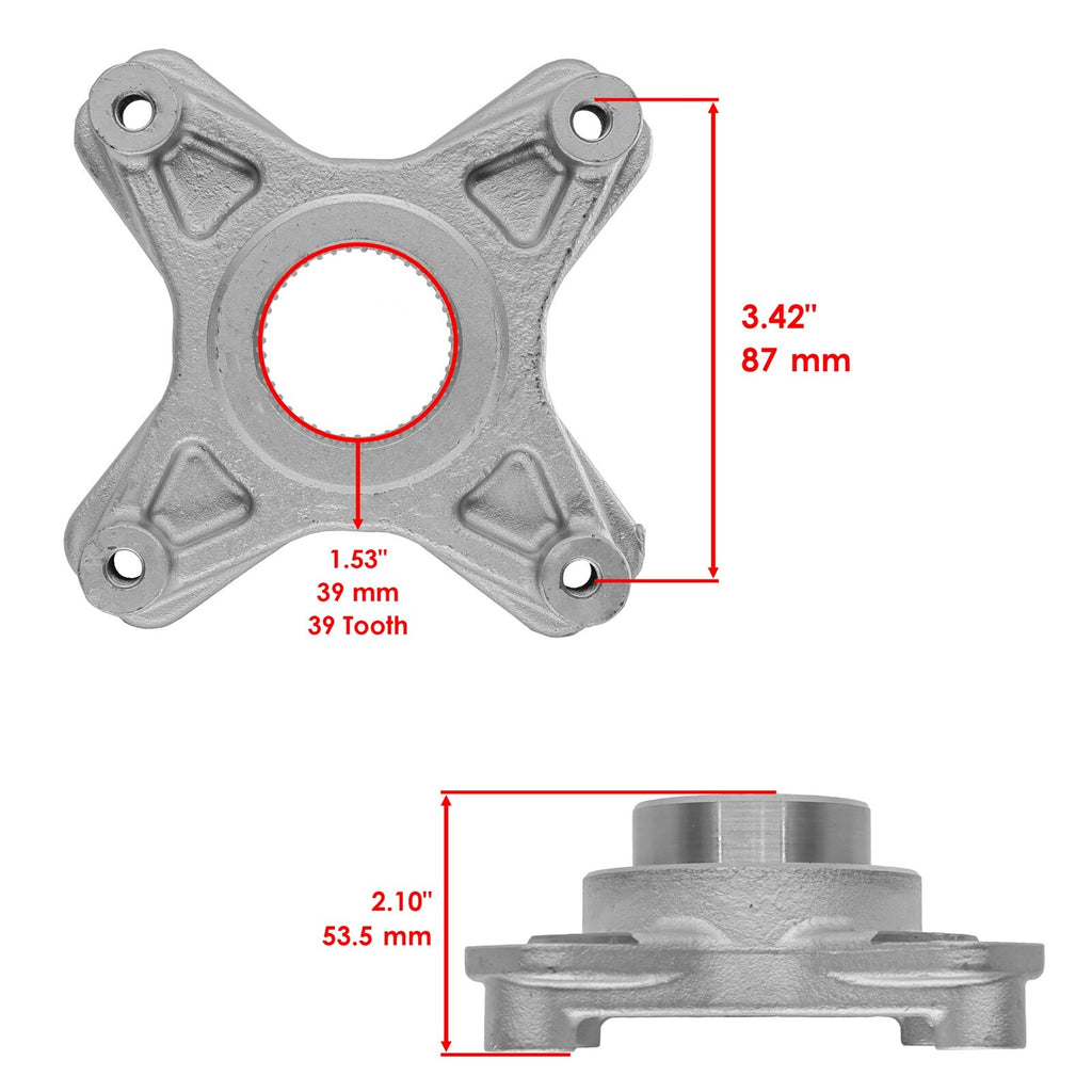 Rear Brake Disc with Bolt and Flange for Honda TRX400X (2009–2014)