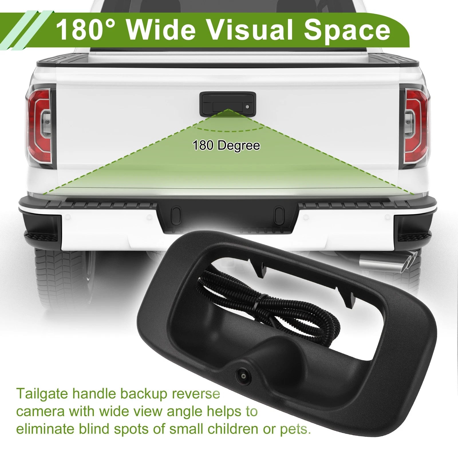 Tailgate Handle Backup Rear View Camera No. 15046512 for Chevrolet Silverado (2014–2019)