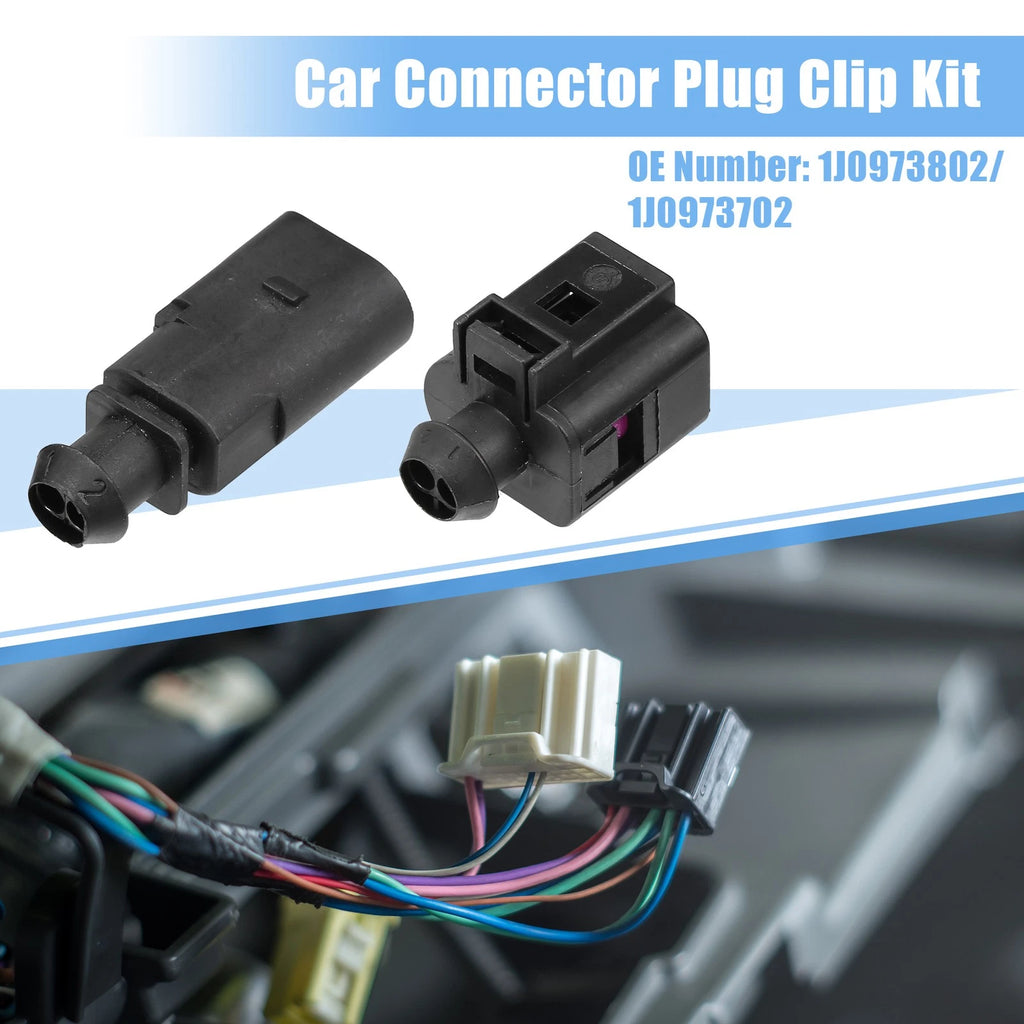 2 Pin Sensor Connector Plug Set Replacement for VW Audi (2009–2020)