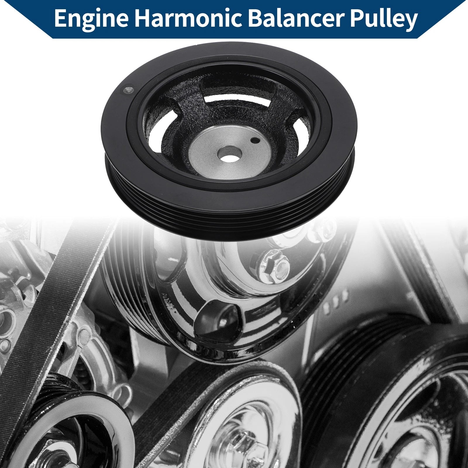 Engine Harmonic Balancer Crank Pulley for Hyundai Santa 6 Groove (1996–2005)