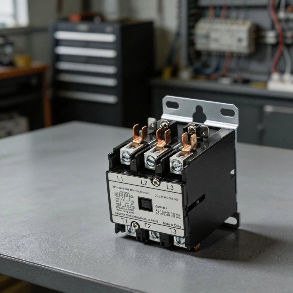 3 Pole 24 Volt 40 Amp AC Contactor for Air Conditioners (Residential)