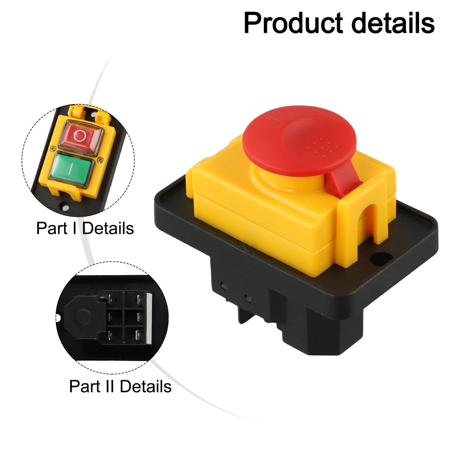 7Pin Waterproof Pushbutton Switch for DZ05 (3Phase Industrial Machines)