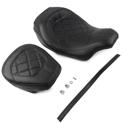 Suture Driver Passenger Seat for Harley Touring Road Glide (2009–2022) Black