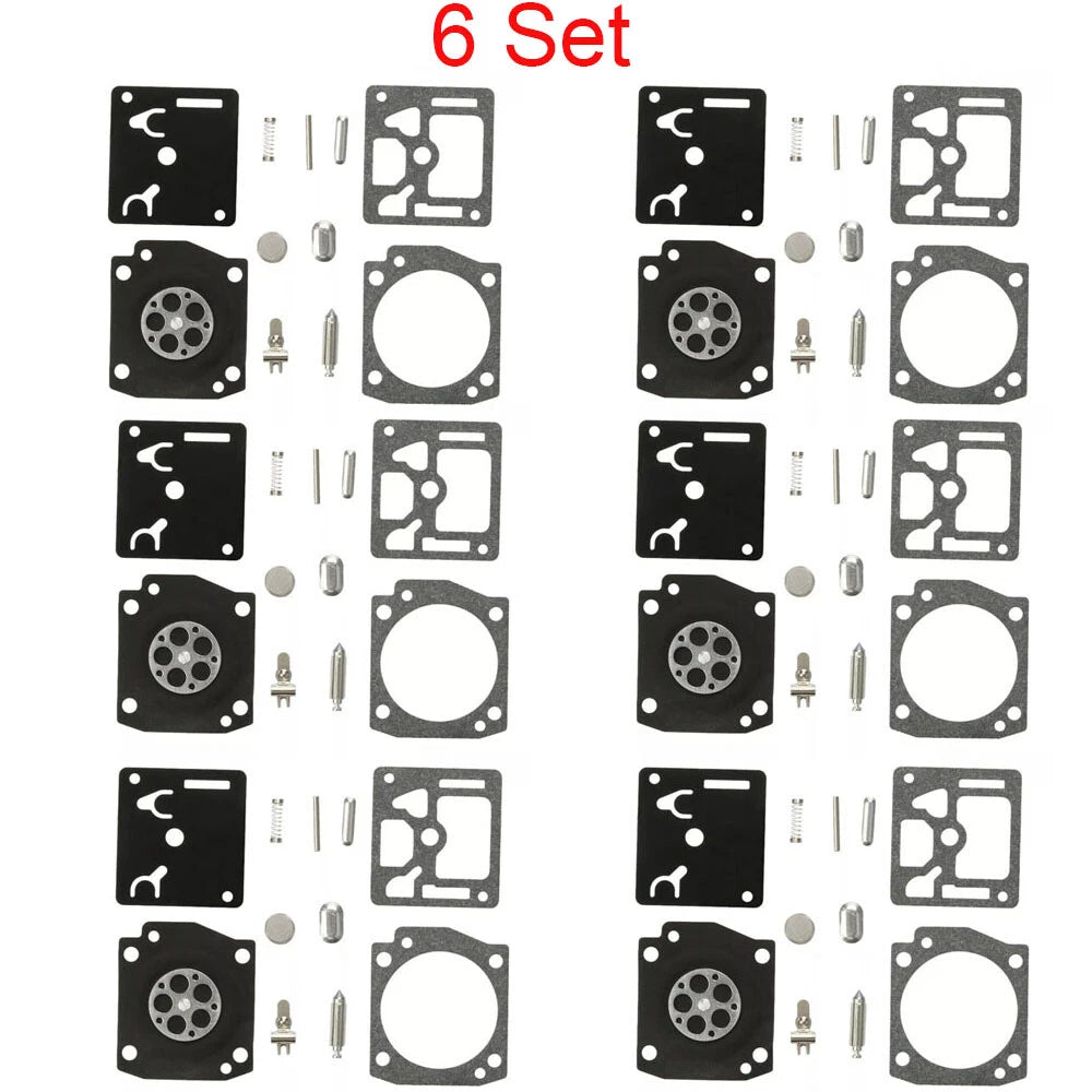 Set of 6 Chainsaw Carburetor Gasket Kit for Husqvarna 340 345 346 (Zama RB-122, C3EL18)