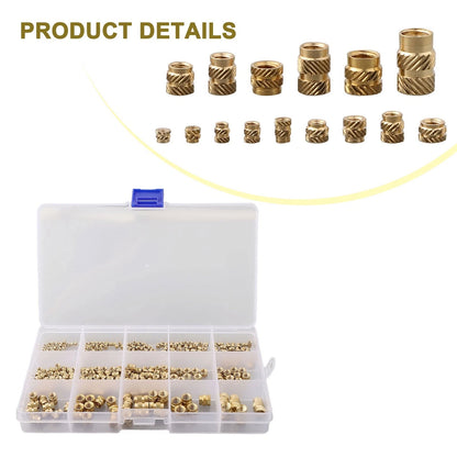 Set of 15 Brass M5 M6 Threaded Inserts for