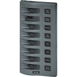 8 Position Waterproof Switch Panel for Blue Sea 4309 (12V DC)