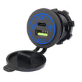 Dual USB QC3.0 Type-C Fast Charger for Car Cigarette Lighter Adapter